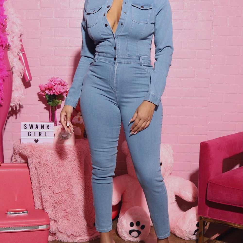 Swank Posh Denim jumpsuit